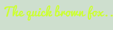 Image with Font Color CCFF33 and Background Color CEDFCE